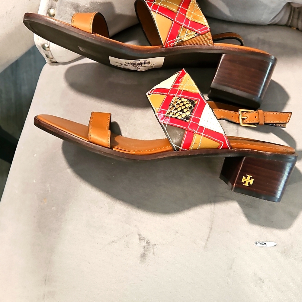 Nwot BRAND NEW NEVER WORN TORY  Burch ELEANOR Women's Multicolor Sandals